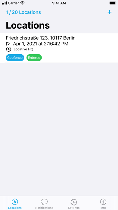 Screenshot #1 pour Locative: Geofence and Beacon
