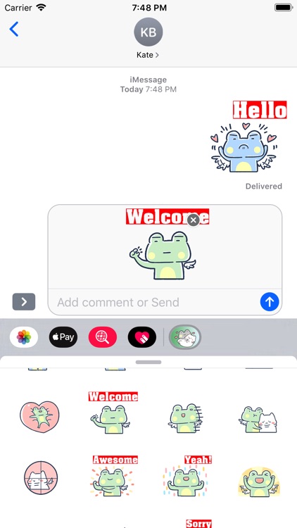 Cute Frog Stickers pack