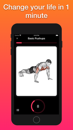 1 Minute Fitness: Home Workout screenshot 1