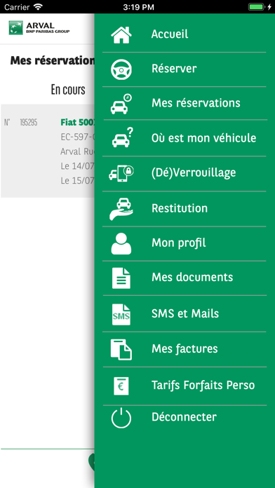 Arval AutoPartage Screenshot
