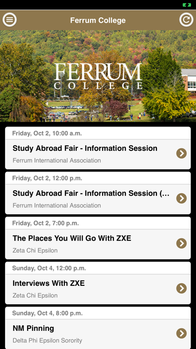 Panther Connect-Ferrum College Screenshot