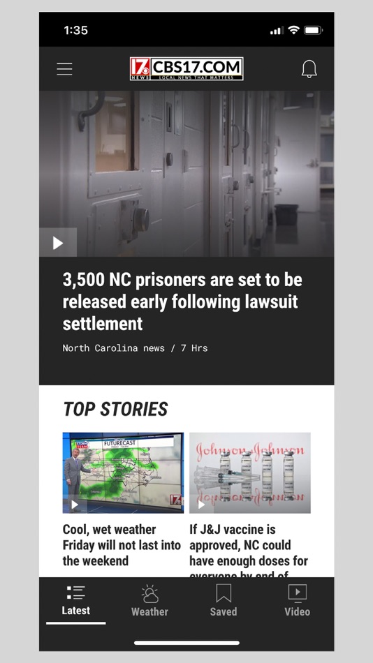#2. CBS 17 News (iOS) Podle: Media General