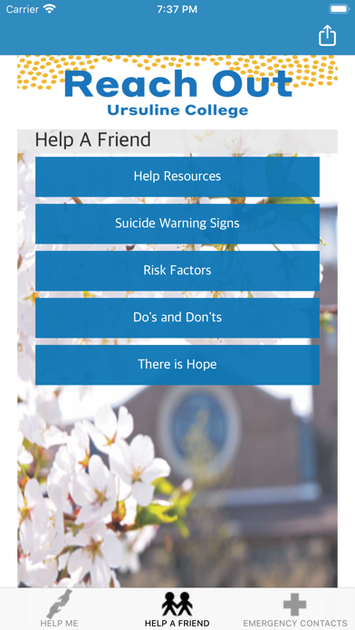 Ursuline College Reach Out Screenshot