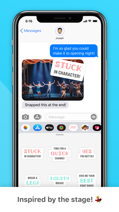 Broadway Stickers for iMessage Screenshot