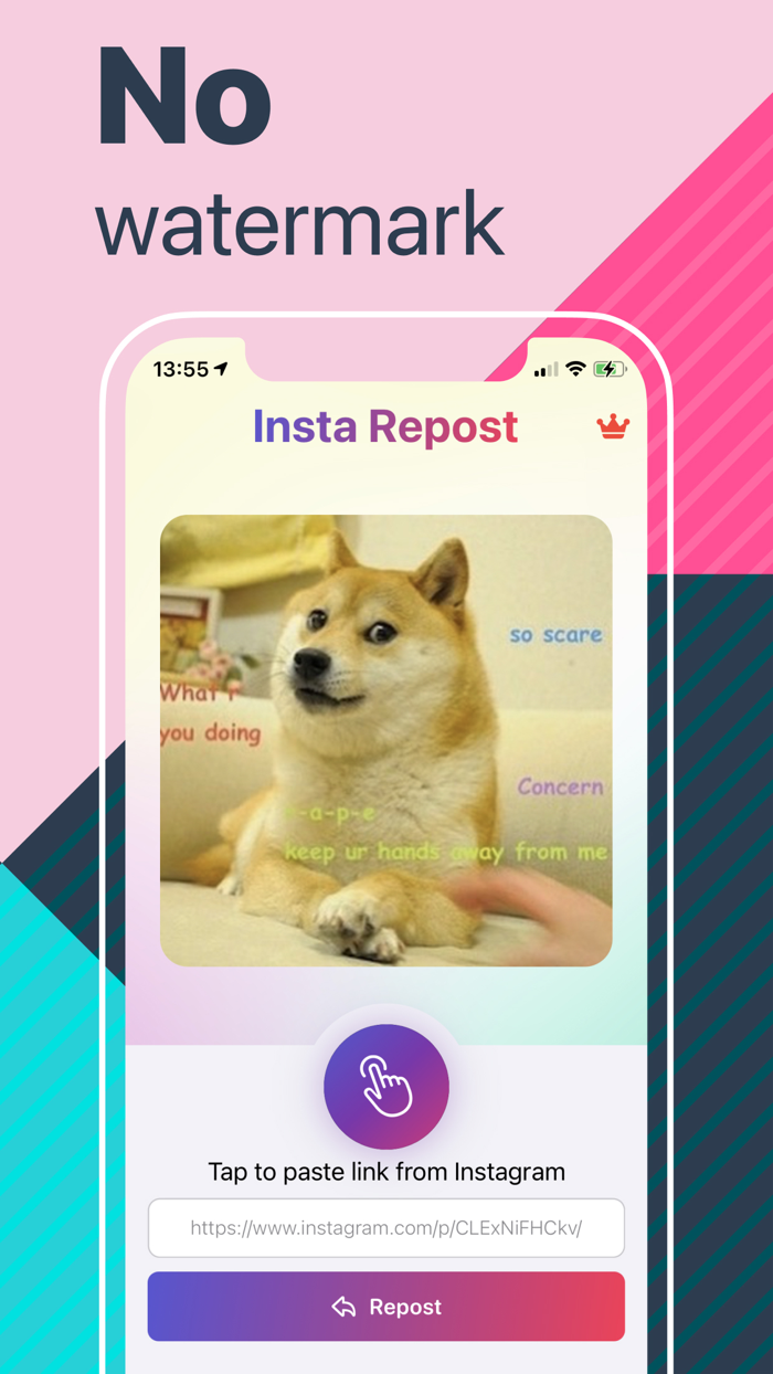 Easy Insta repost photo video