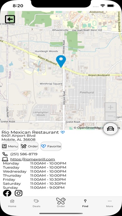 Rio Mexican Restaurant Screenshot
