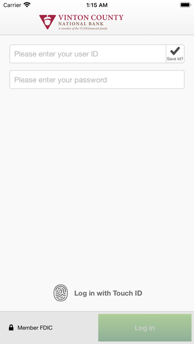 VCNB Business Banking Screenshot
