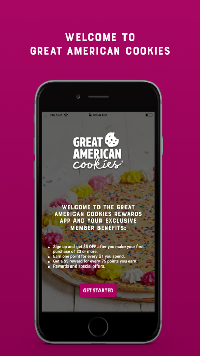 Great American Cookies Rewards Screenshot