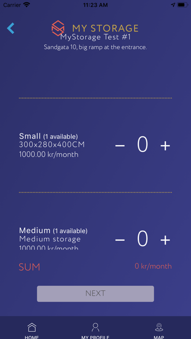 MyStorage Rental Screenshot