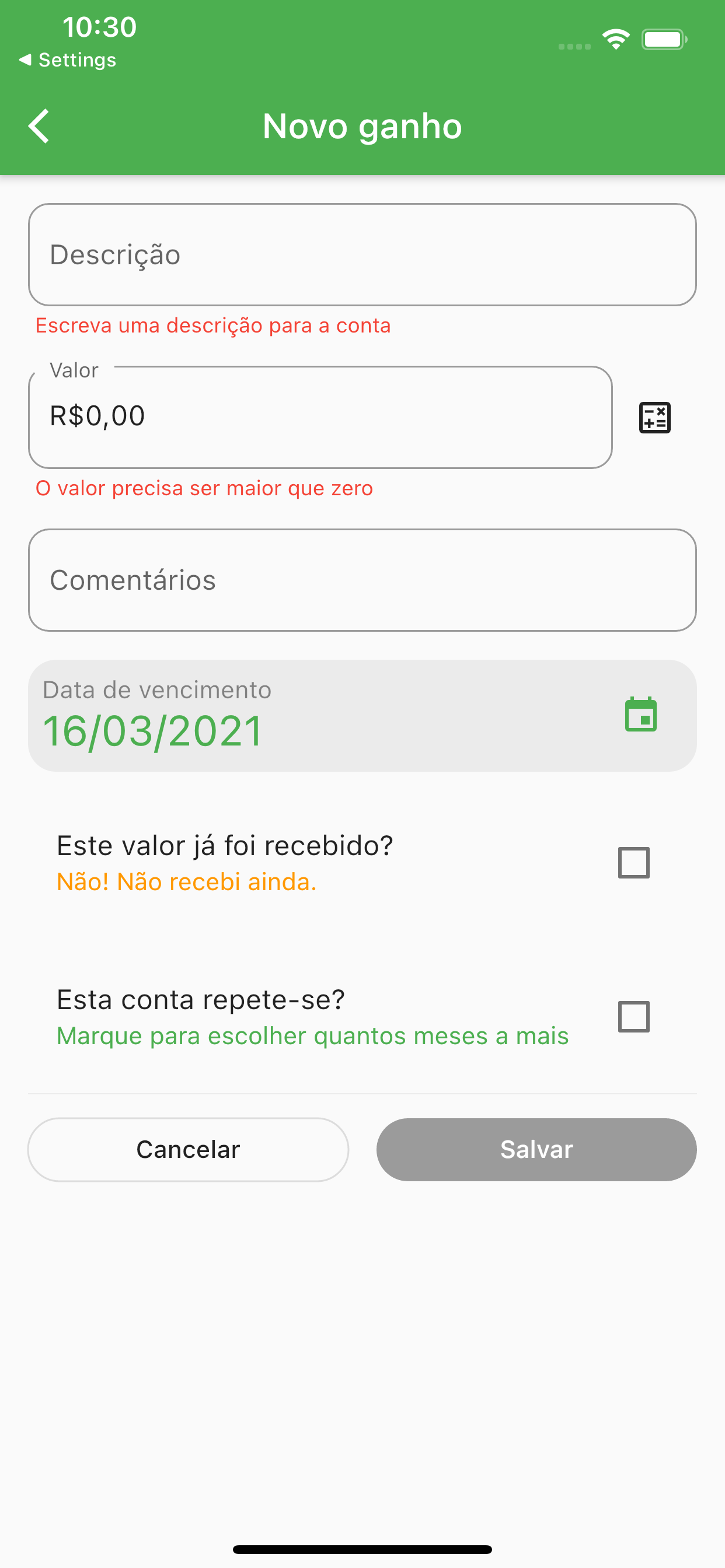 Minhas Contas