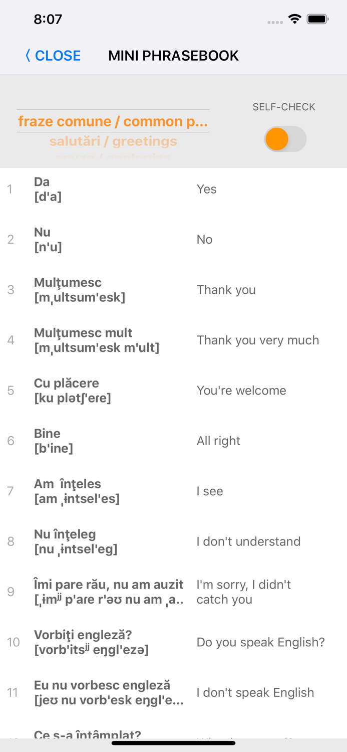 Learn Romanian words with ST