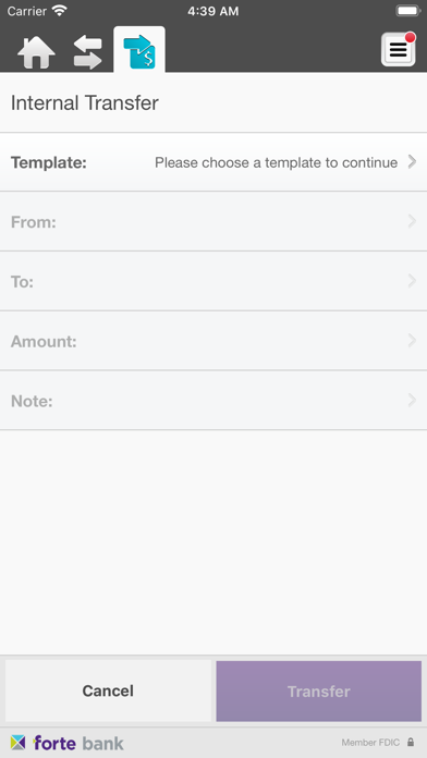 Forte Bank Biz Mobile Banking Screenshot