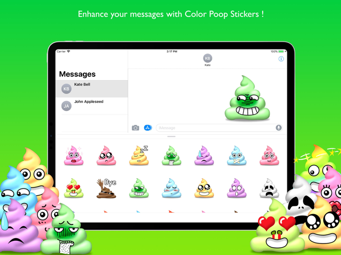 Color Poop Stickers