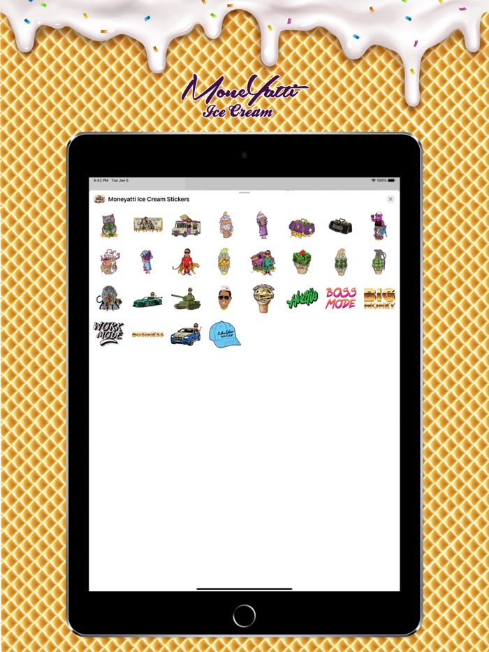 Moneyatti Ice Cream Stickers