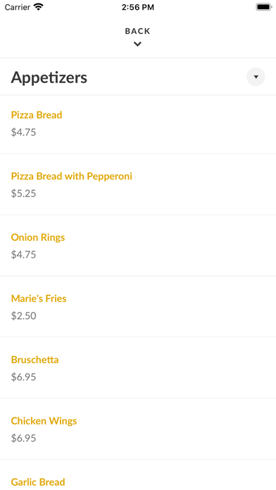 Marie's Pizza & Liquors Screenshot