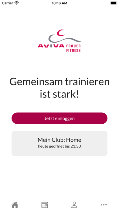 Clubapp AVIVA Frauen Fitness Screenshot