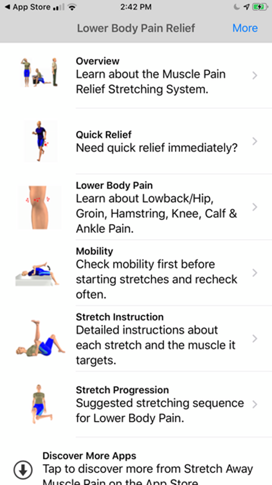 #1. Stretch For Pain Relief Lower (iOS) بواسطة: StretchAwayMusclePain