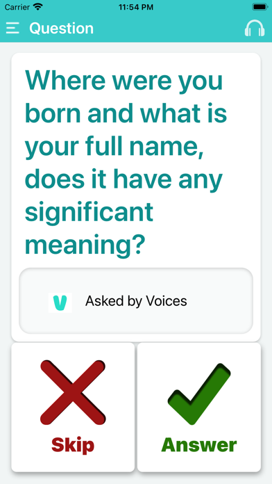 Voices-Answer Screenshot