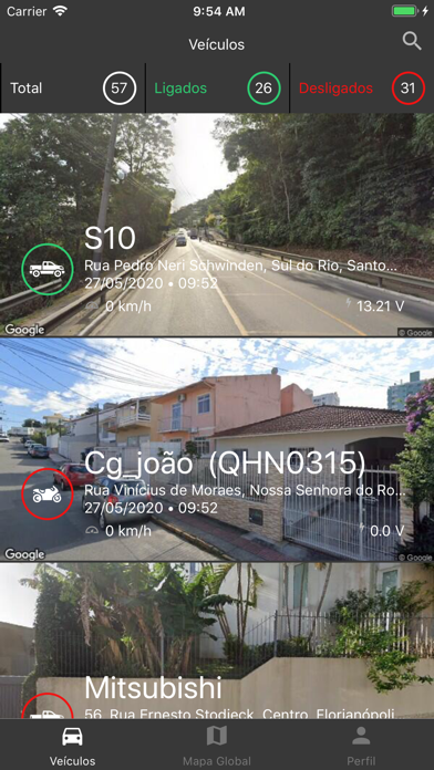 Conexão Rastreadores Screenshot