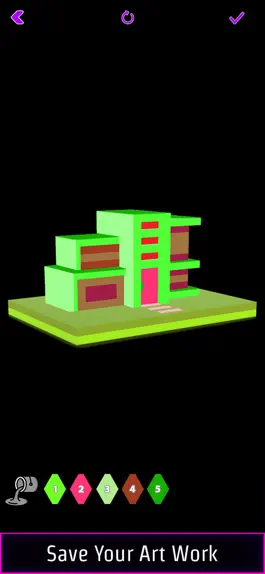 Game screenshot Glow House Voxel - Neon Draw apk