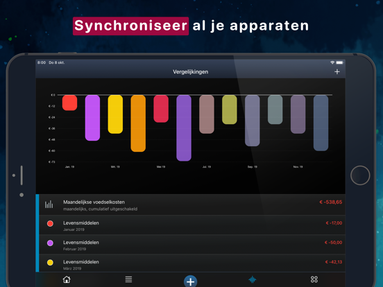 MoneyStats budget & uitgaven iPad app afbeelding 7