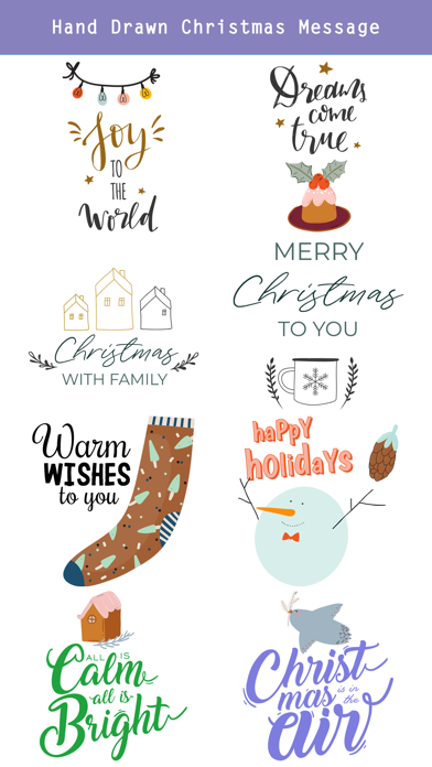 Christmas Hand Drawn Stickers Screenshot