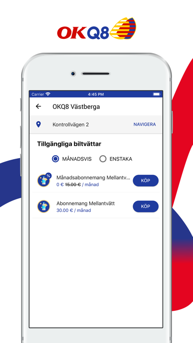 OKQ8 Biltvätt Screenshot