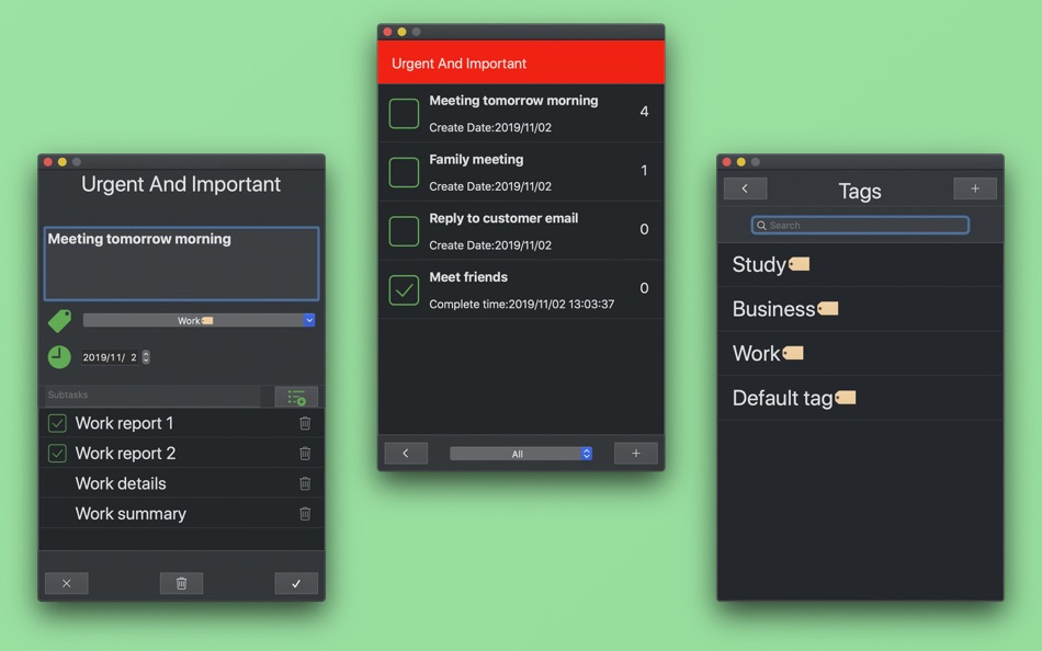 #3. Focus Task Matrix-To Do Lists (macOS) 由: 辉英 钟