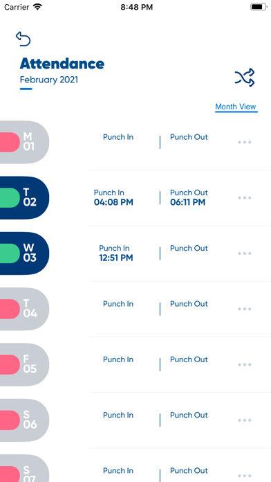 APCPL Attendance Screenshot