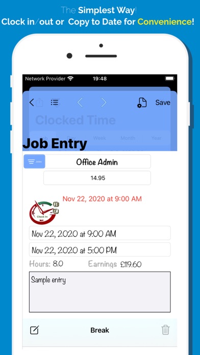 HoursTracker - Clock-in Screenshot