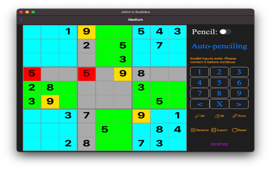 #1. John's Sudoku (macOS) 由: shaojun lin