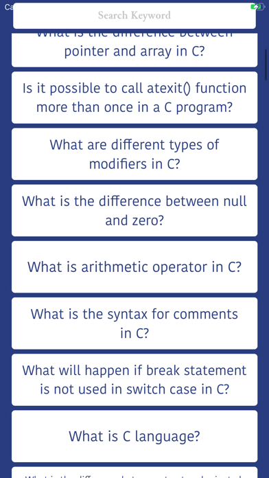 Screenshot #2 pour C Interview Questions