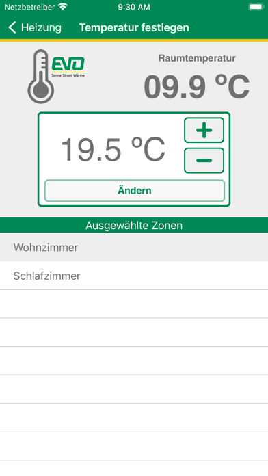 EVO Elektroheizungen Screenshot