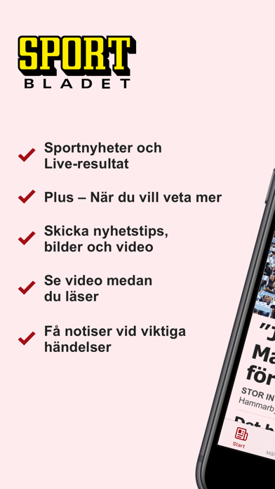 Screenshot #1 pour Sportbladet