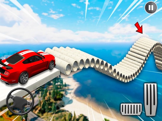 Auto spelletjes auto-stunts iPad app afbeelding 3