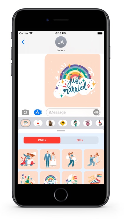 Just Married - GIFs & Stickers