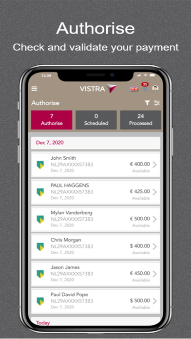 Vistra Payments Screenshot