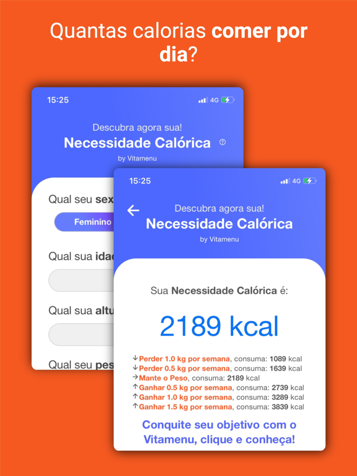 Calorias Diárias and Basal