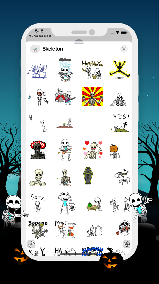 #2. Halloween Skeleton Animated (iOS) 来自: Cao Tran