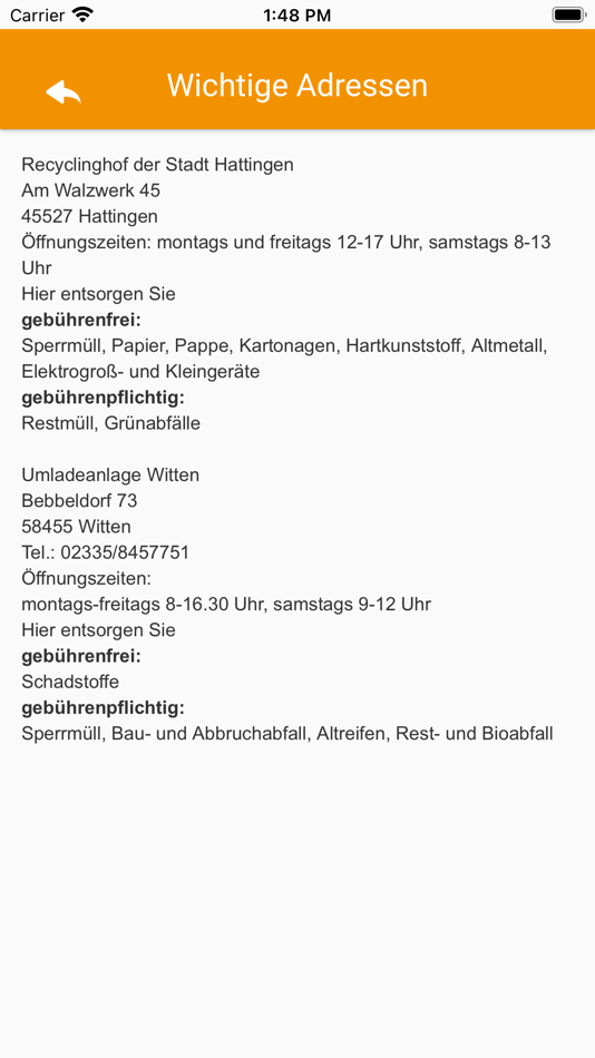 #5. Abfallkalender Hattingen (iOS) Av: Insert Information Technologies GmbH