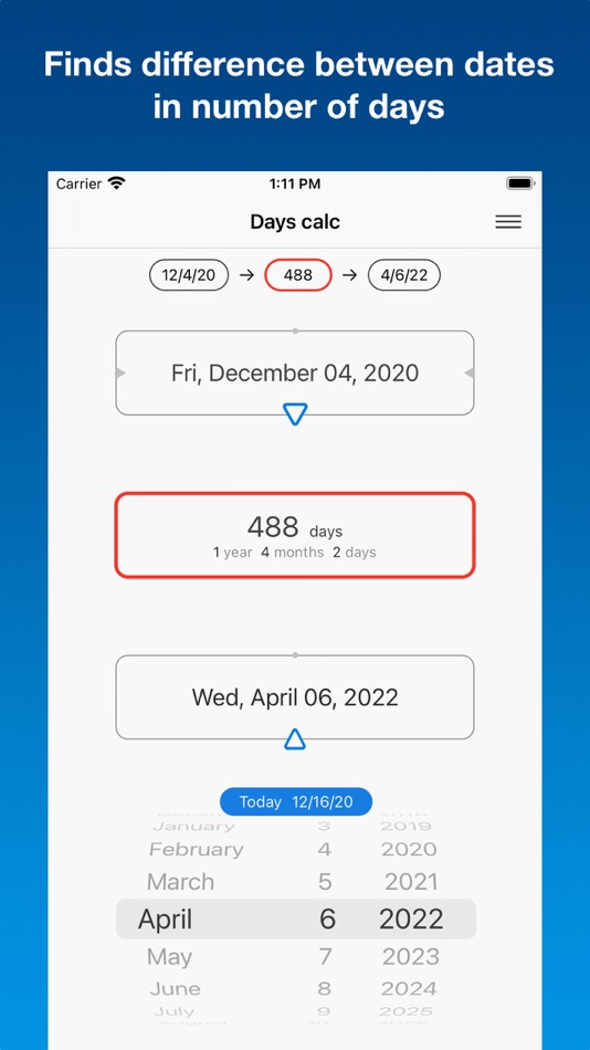#2. Days calc - dates calculator (iOS) 由: Evgeny Turchaninov
