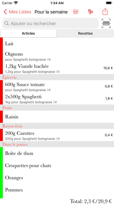 Screenshot #2 pour My Shopping List, Grocery list