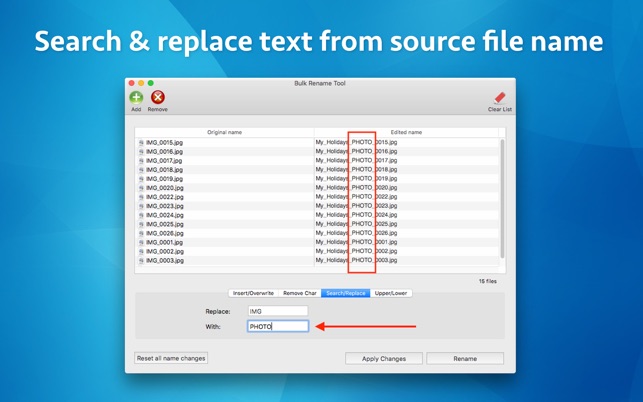 Bulk Rename Tool on the Mac App Store