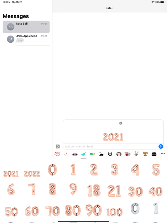Screenshot #4 pour Balloon Number Stickers