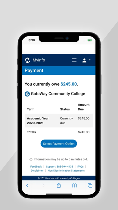 Maricopa MyInfo Screenshot