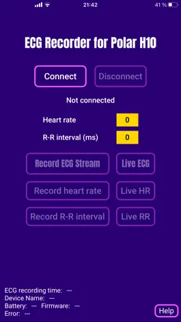 Game screenshot ECG EKG Recorder for Polar H10 mod apk