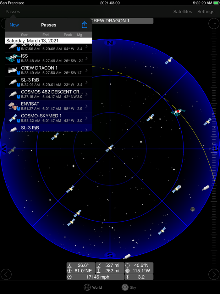 GoSatWatch Satellite Tracking