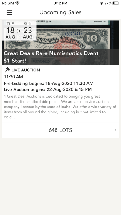 1 Great Deal Auctions Screenshot
