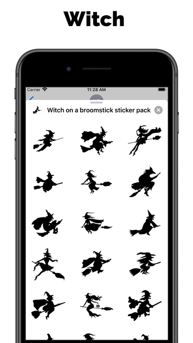 Screenshot #1 pour Witch on a broomstick stickers