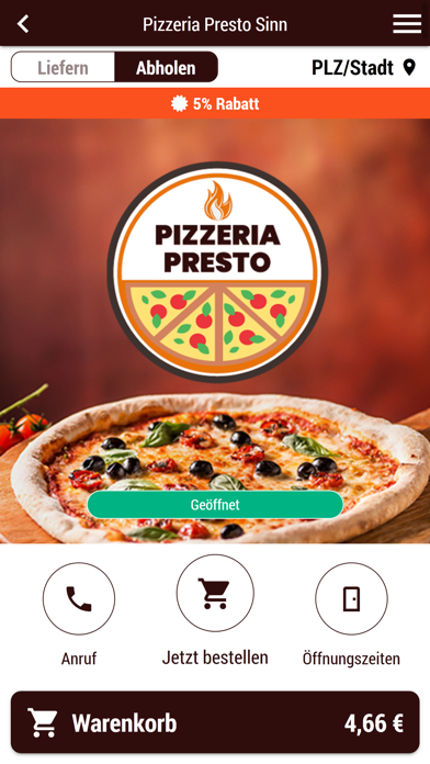 Pizzeria Presto Sinn Screenshot